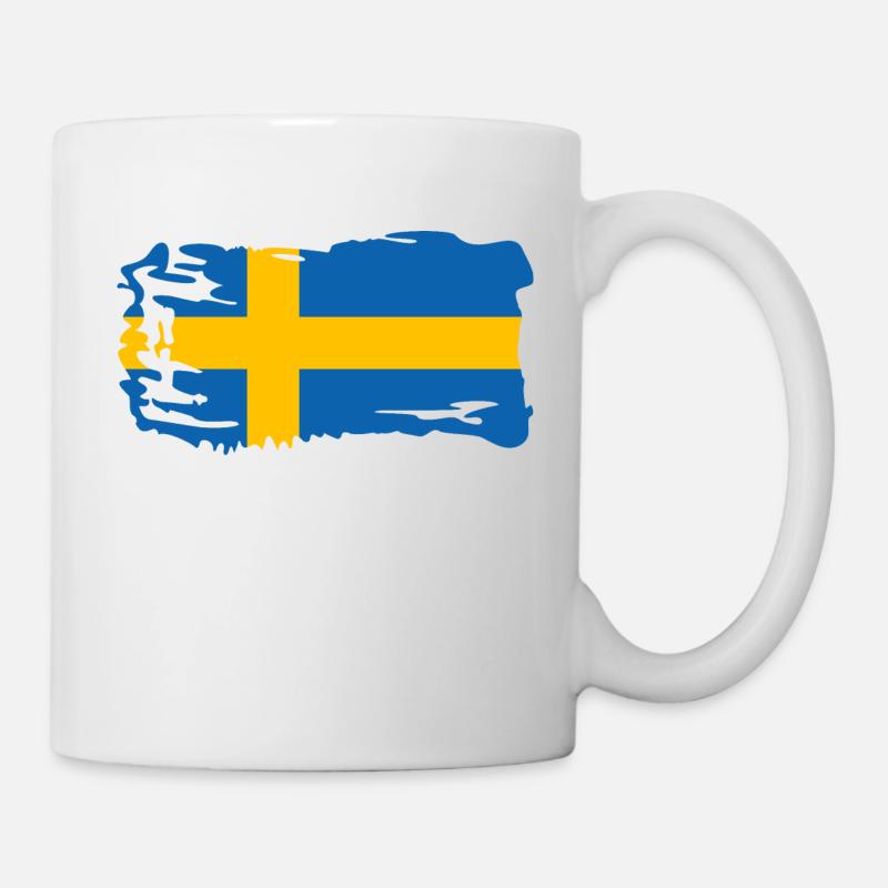 Drapeau Suède Scandinavie Malmo Sverige - Mug blanc - blanc