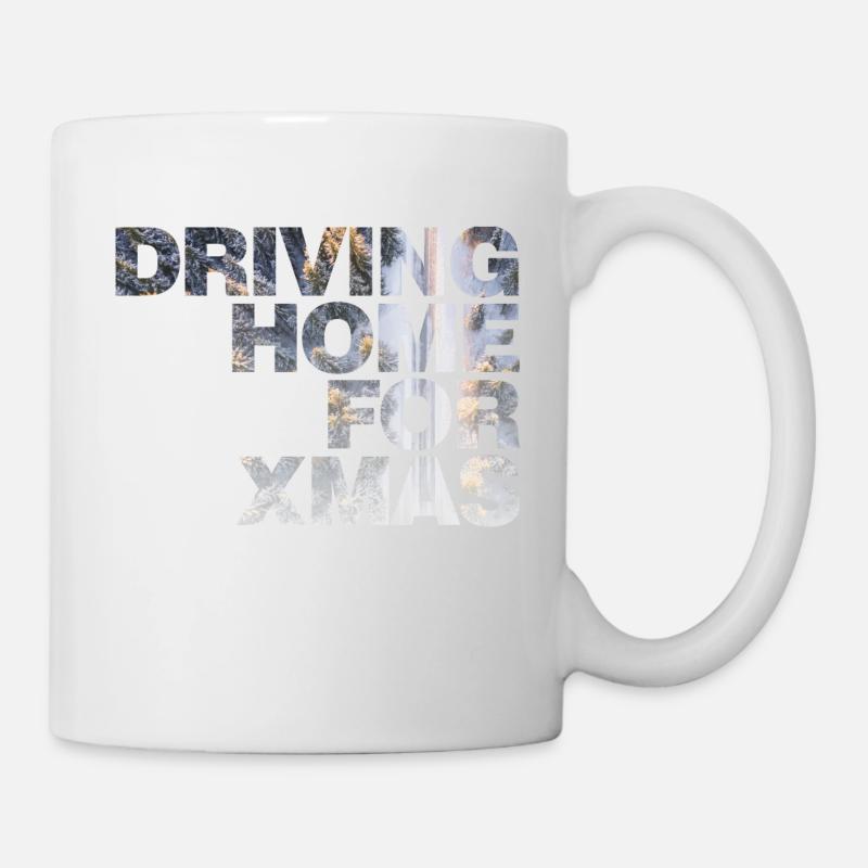 Conduire à la maison pour Noël - Mug blanc - blanc
