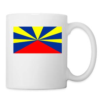 drapeau 974 Réunion - Mug blanc - blanc - Droite