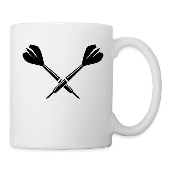 dart pfeile - Tasse - Weiß - Rechts