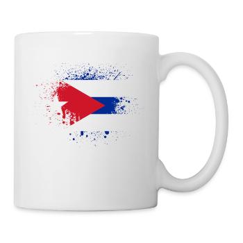 Kuba Flagge Farbspritzer Karibik Cuba Havanna - Tasse - Weiß - Rechts