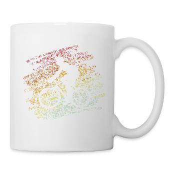 Vintage racing bike - Mug - white - Right