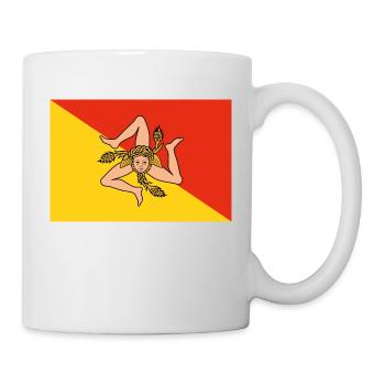 Sicile Drapeau Italie Palermo Trinacria Italia - Mug blanc - blanc - Droite