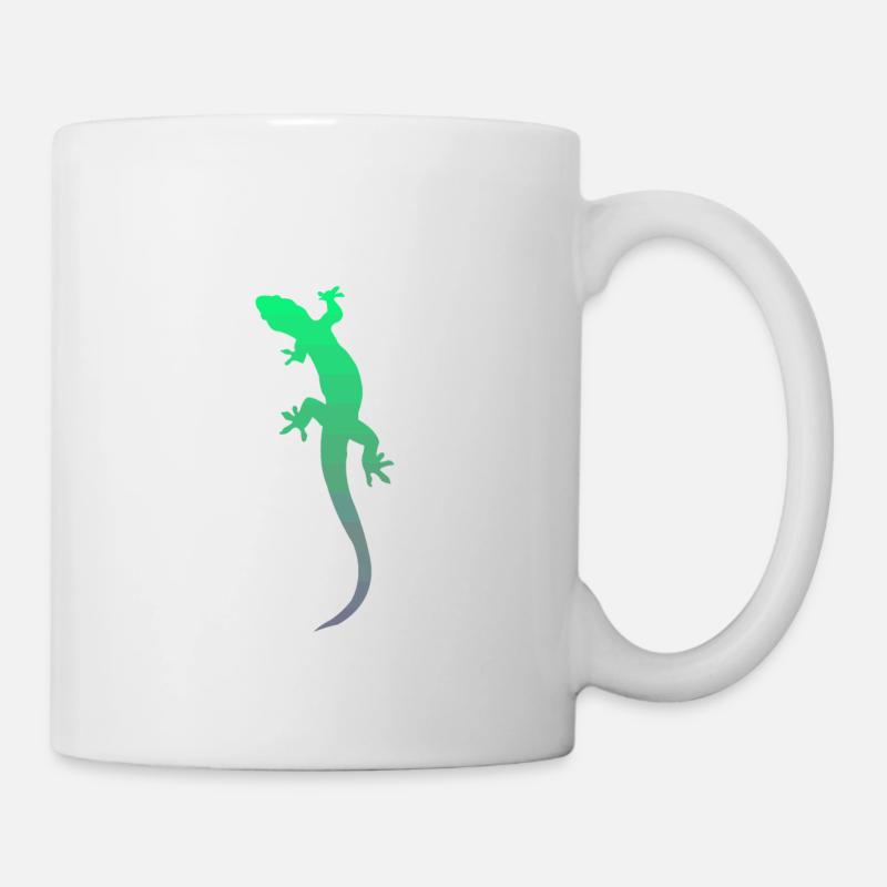 Gecko Salamander Echse - Tasse - Weiß