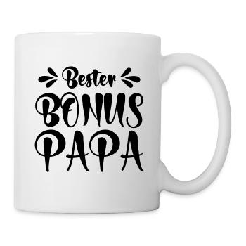 Bester Bonus Papa Vater Vatertag Stiefvater Spruch - Tasse - Weiß - Rechts