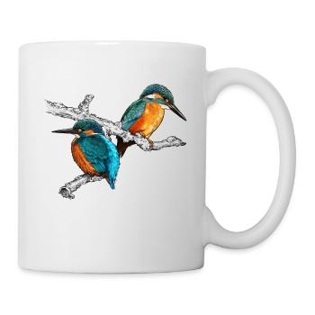 deux oiseaux de glace - Mug blanc - blanc - Droite