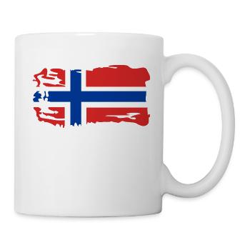 Norwegen Flagge Vintage Skandinavien Norweger - Tasse - Weiß - Rechts