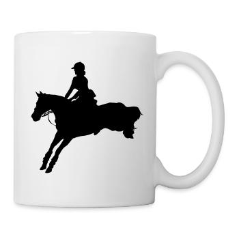 Horse rider dressage horse dressage rider - Mug - white - Right
