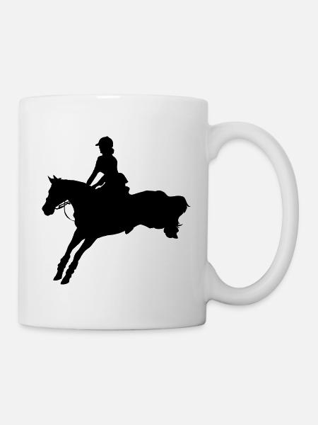 Cavalier de dressage cheval de dressage cavalier - Mug blanc - blanc