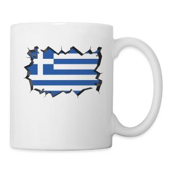 Grèce Drapeau Hellas Drapeau Athènes Crète Kos - Mug blanc - blanc - Droite