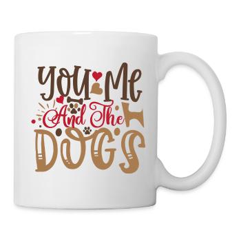 Toi, moi et les chiens - Mug blanc - blanc - Droite