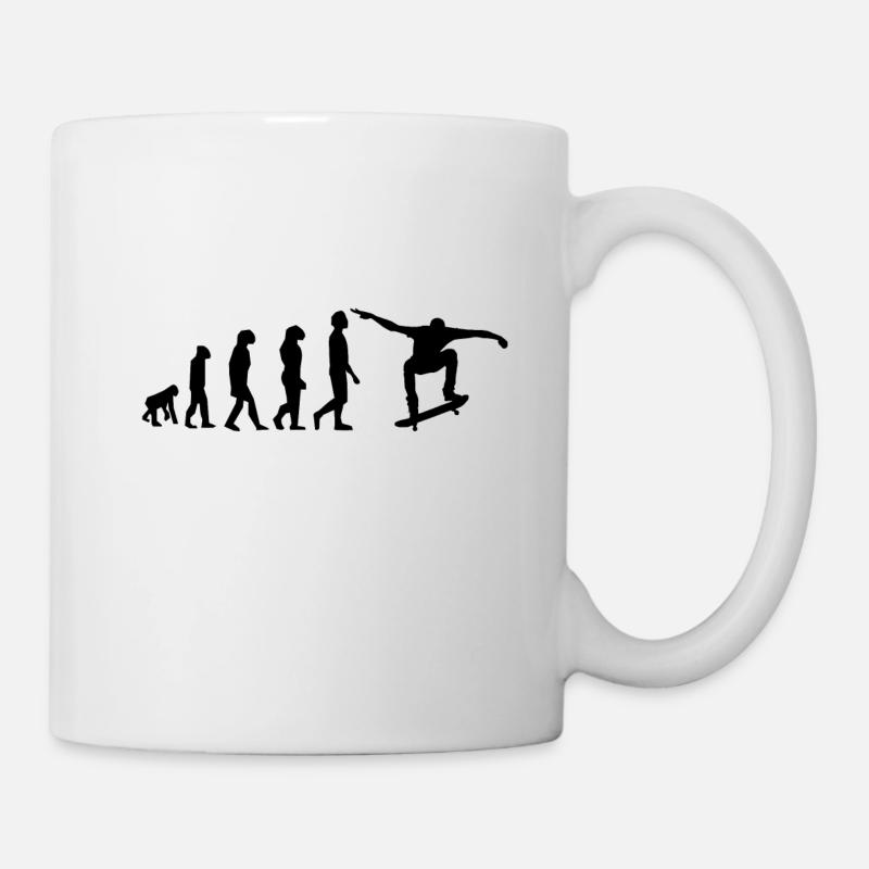 SKATE EVOLUTION - Tasse - Weiß