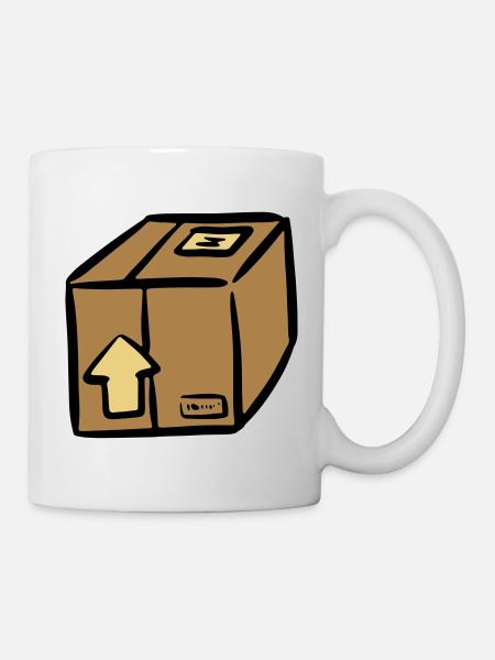 Paket Paketdienst package paquet Paketlieferung - Tasse - Weiß