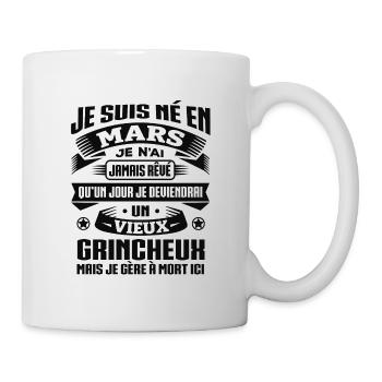 VIEUX GRINCHEUX MARS - Mug blanc - blanc - Droite