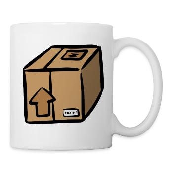 Paket Post Versand Logistik Paketbote Zusteller - Tasse - Weiß - Rechts