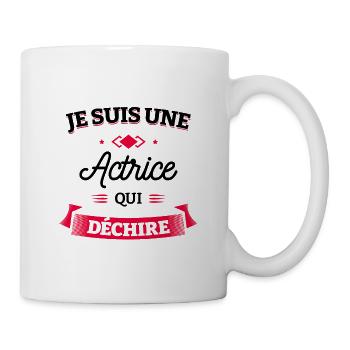 ACTRICE QUI DÉCHIRE - Mug blanc - blanc - Droite