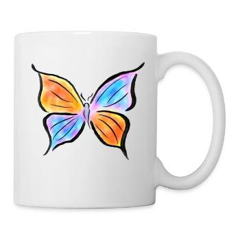 Summerly butterfly l papillon d’été - Mug blanc - blanc - Droite
