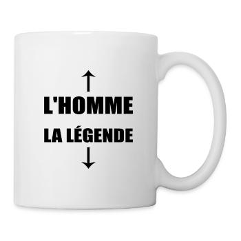 L'HOMME LA LÉGENDE - Mug blanc - blanc - Droite