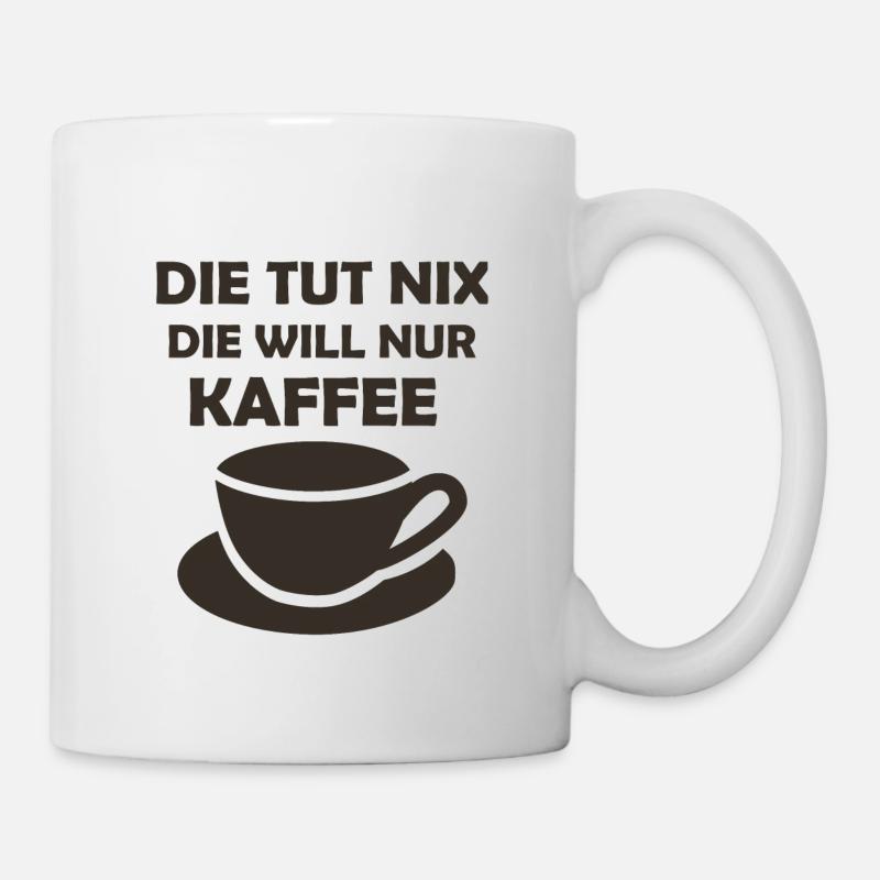 Kaffee Spruch Büro - Tasse - Weiß