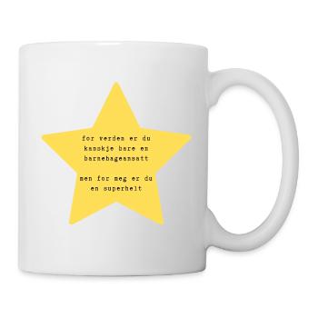 Employé de maternelle Superhero - Mug blanc - blanc - Droite
