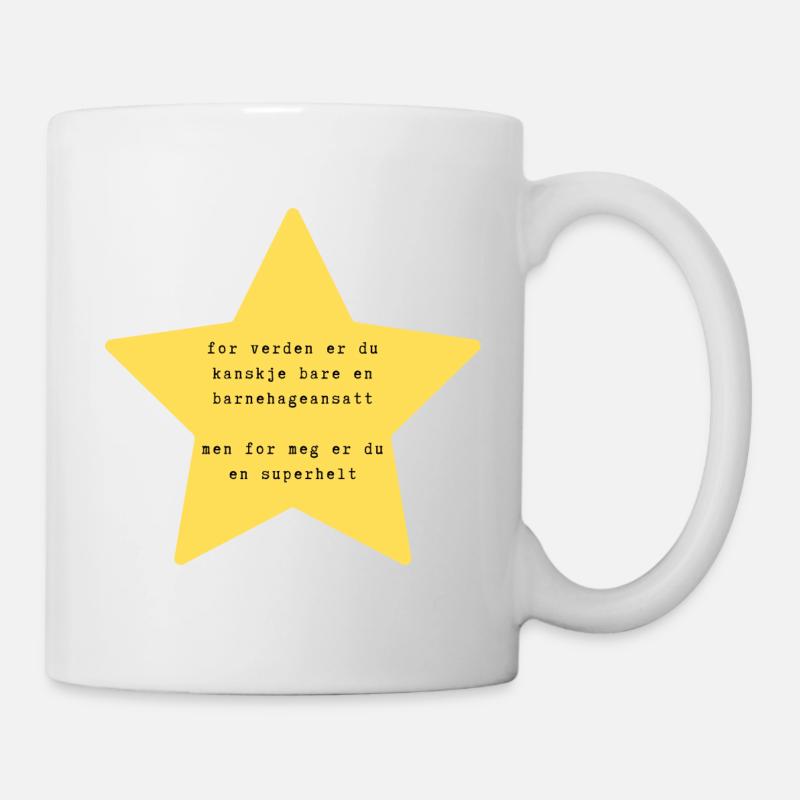 Kindergarten employee Superhero - Mug - white