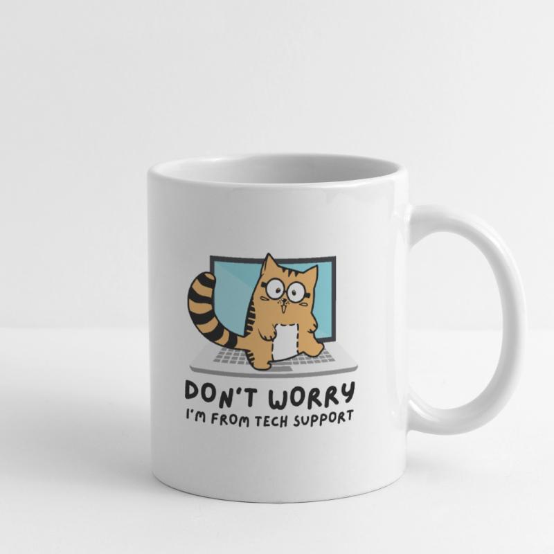 Don't be afraid I'm from Tech Support Admin Cat Mug