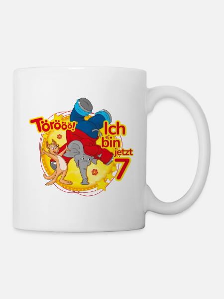 Benjamin Blümchen Ich Bin Jetzt 7 - Tasse - Weiß