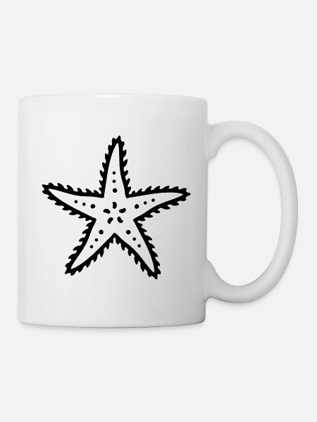 étoiles de mer océan idée de cadeau - Mug blanc - blanc