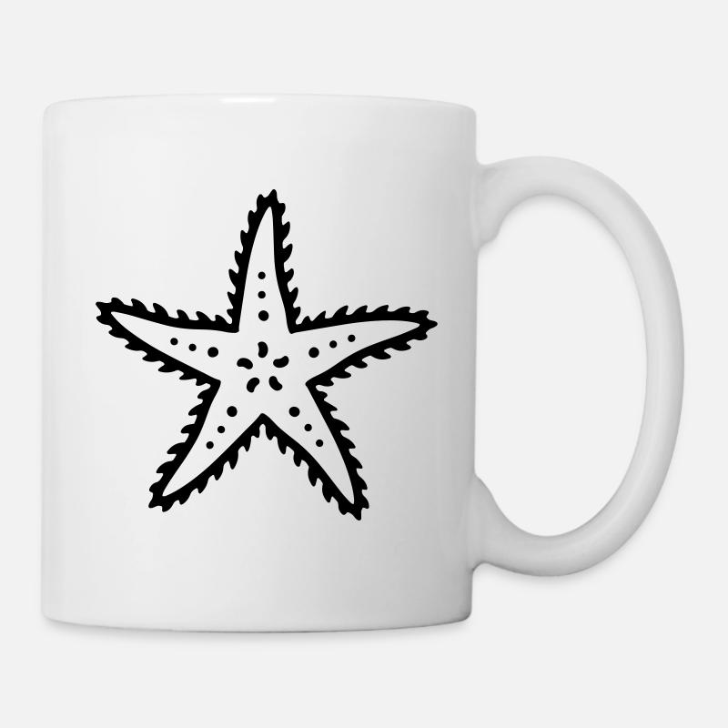 étoiles de mer océan idée de cadeau - Mug blanc - blanc