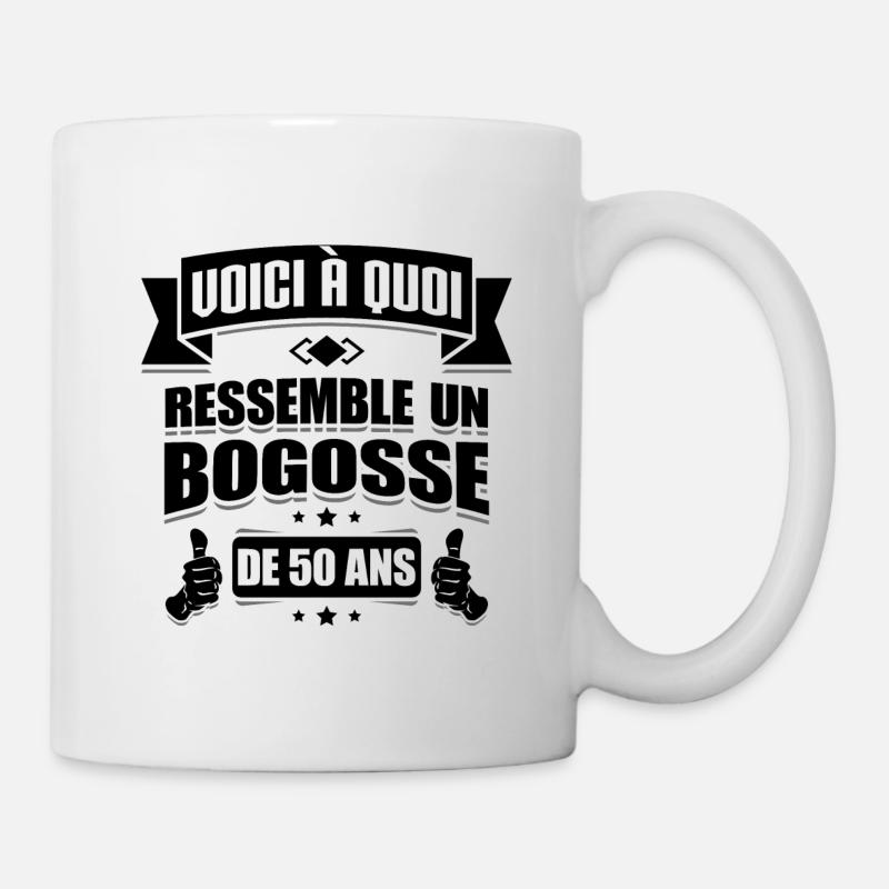 BOGOSSE DE 50 ANS - Mug blanc - blanc