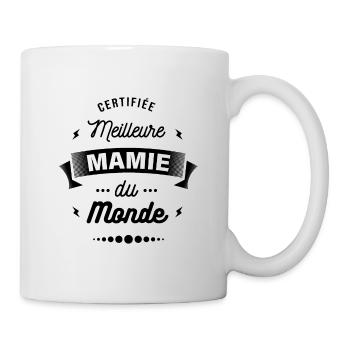 CERTIFIÉE MEILLEURE MAMIE DU MONDE - Mug blanc - blanc - Droite