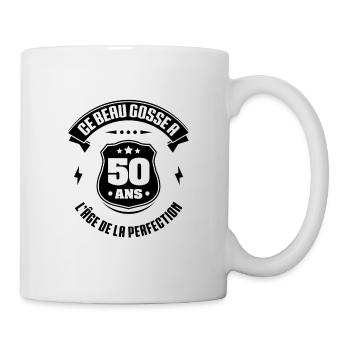 BEAU GOSSE DE 50 ANS - L'ÂGE DE LA PERFECTION - Mug blanc - blanc - Droite
