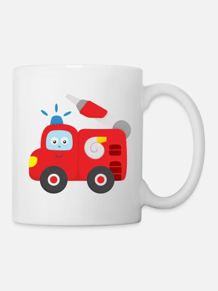 Fire truck baby child toddler - Mug - white
