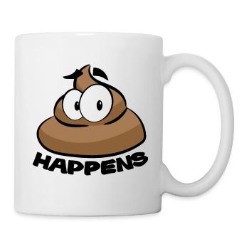 SHIT HAPPENS POOP - Tasse - Weiß - Rechts