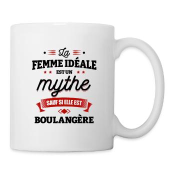 LA FEMME IDEALE EST UNE BOULANGÈRE - Mug blanc - blanc - Droite