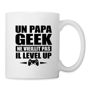 UN PAPA GEEK NE VIEILLIT PAS - Mug blanc - blanc - Droite