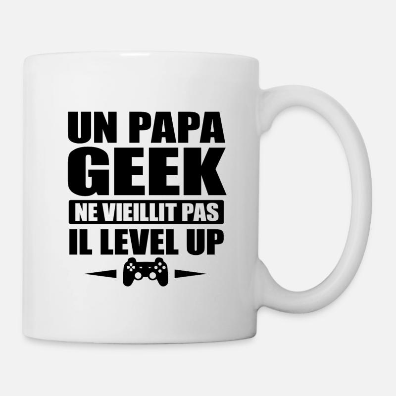 UN PAPA GEEK NE VIEILLIT PAS - Mug blanc - blanc