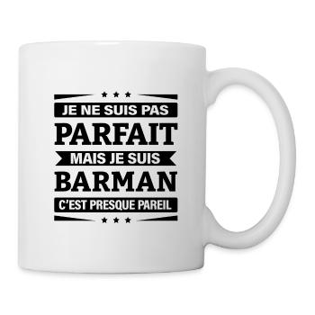 JE SUIS BARMAN - Mug blanc - blanc - Droite