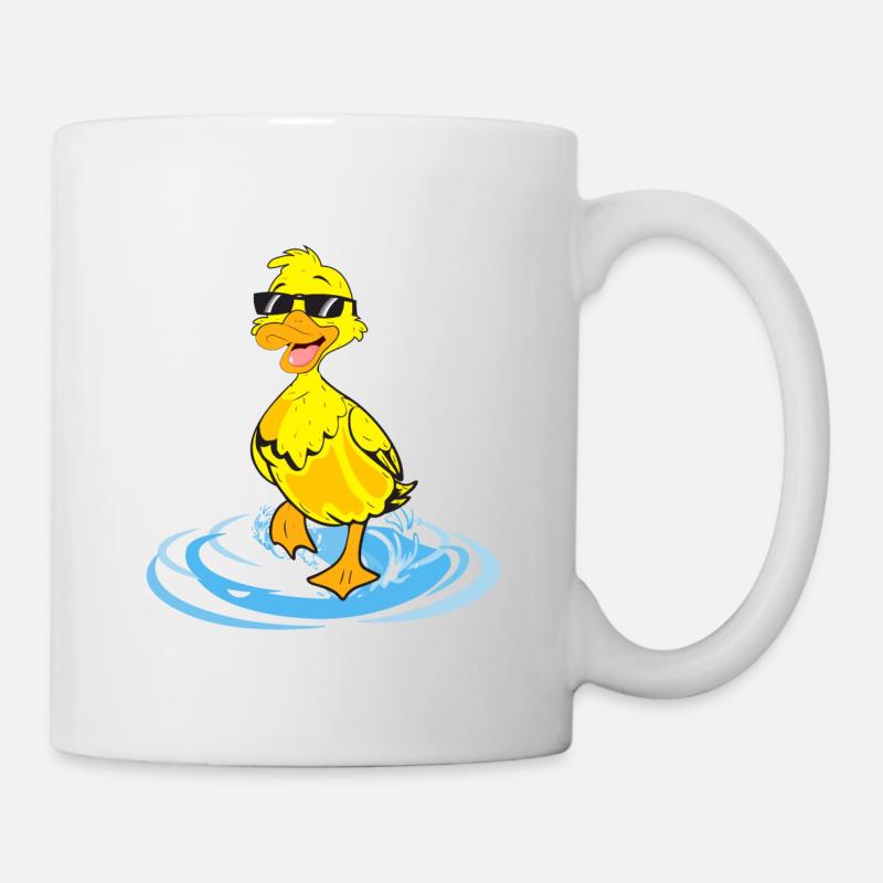 Ente Cool - Tasse - Weiß