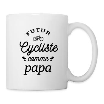 FUTUR CYCLISTE COMME PAPA - Mug blanc - blanc - Droite