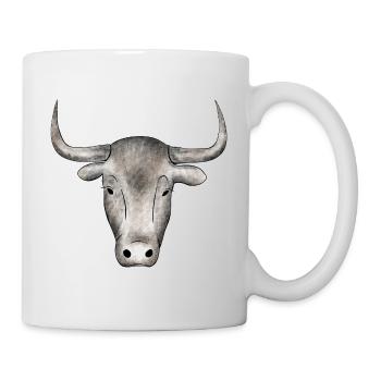 Taureau - Mug blanc - blanc - Droite