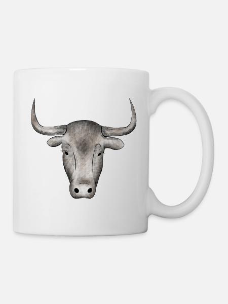 Stier - Tasse - Weiß