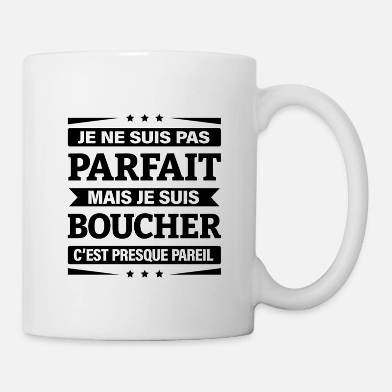 JE SUIS BOUCHER - Mug blanc - blanc