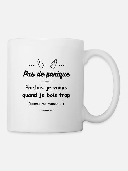 PARFOIS JE VOMIS QUAND JE BOIS TROP - Mug blanc - blanc