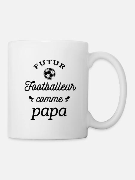 FUTUR FOOTBALLEUR COMME PAPA - Mug blanc - blanc