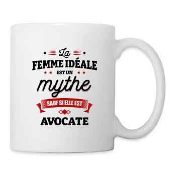 LA FEMME IDÉALE EST AVOCATE - Mug blanc - blanc - Droite