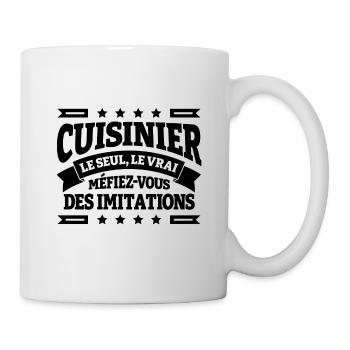 CUISINIER LE SEUL LE VRAI - Mug blanc - blanc - Droite
