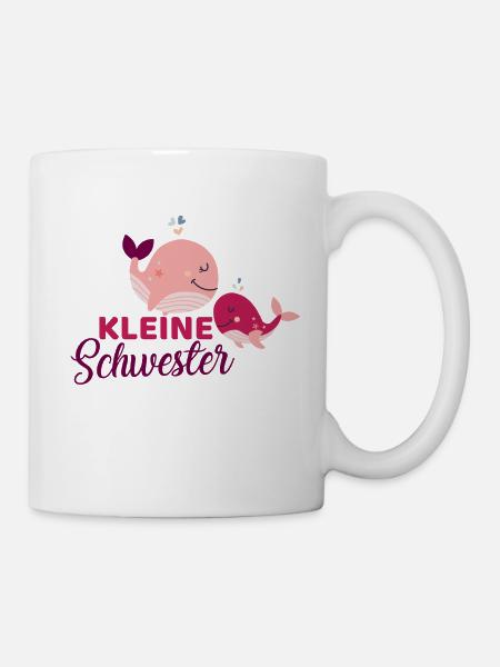 Wale - kleine Schwester - Tasse - Weiß