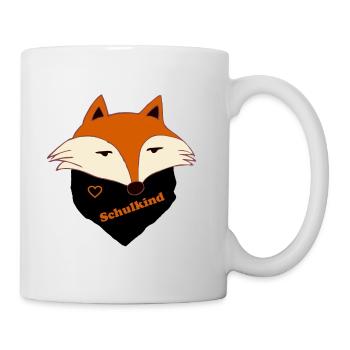 Fuchs Schulkind - Einschulung - Schule - Tasse - Weiß - Rechts