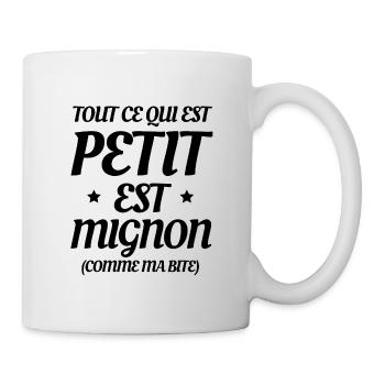TOUT CE QUI EST PETIT EST MIGNON - Mug blanc - blanc - Droite